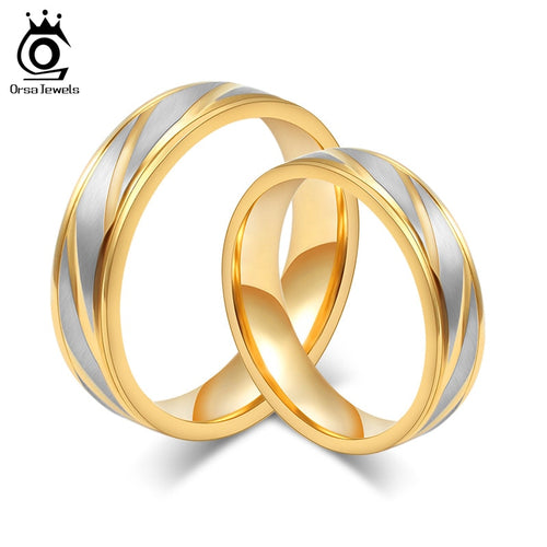 ORSA JEWELS 316 Stainless Steel Couple Rings