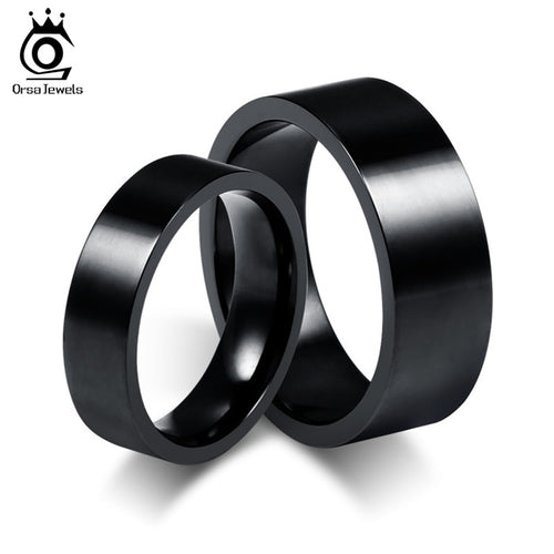 ORSA JEWELS 316 Stainless Steel  Couple Rings