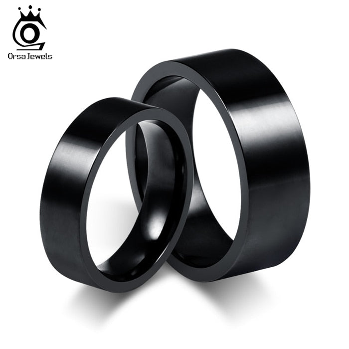 ORSA JEWELS 316 Stainless Steel  Couple Rings