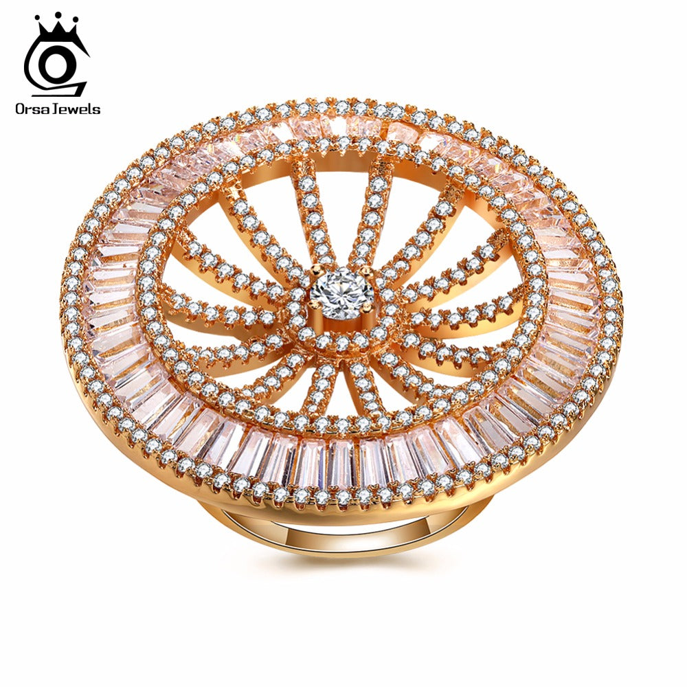 ORSA JEWELS Luxury Rings AAA Cubic Zircon Gorgeous Design