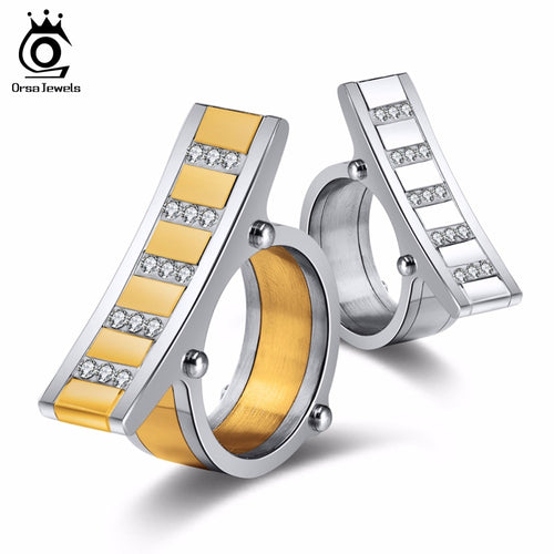 ORSA JEWELS 316 Stainless Steel Rings Punk Style