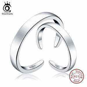 ORSA JEWELS Pure 925 Sterling Silver Ring Women&Men Couple Ring