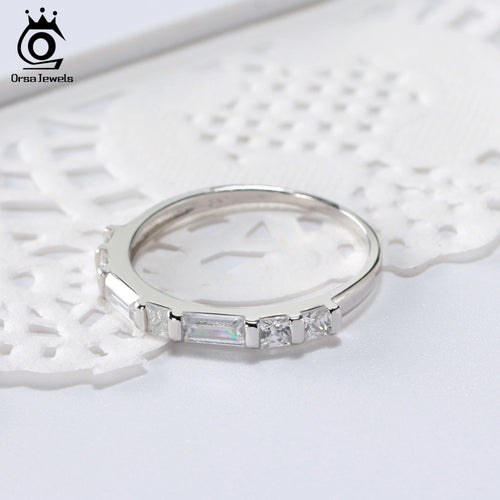 ORSA JEWELS 925 Silver Ring For Round Shape