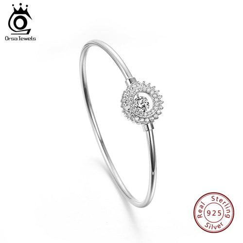 ORSA JEWELS 925 Sterling Silver Bracelets Cubic Zircon