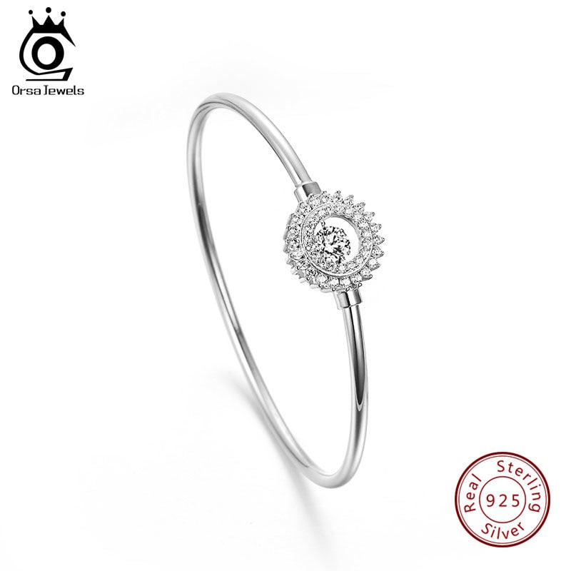 ORSA JEWELS 925 Sterling Silver Bracelets Cubic Zircon