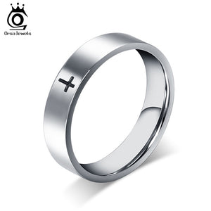 ORSA JEWELS 316 Stainless Steel Rings  Classic Cross Shape