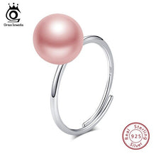 Load image into Gallery viewer, ORSA JEWELS 100% 925 Sterling Silver Rings  Four Color Simulated-pearl