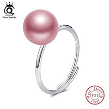 Load image into Gallery viewer, ORSA JEWELS 100% 925 Sterling Silver Rings  Four Color Simulated-pearl