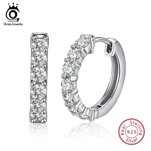 ORSA JEWELS 925 Sterling Silver Hoop Earrings