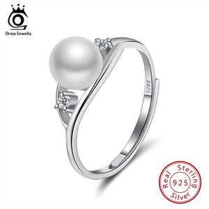 ORSA JEWELS 925 Sterling Silver Ring Freshwater Pearl