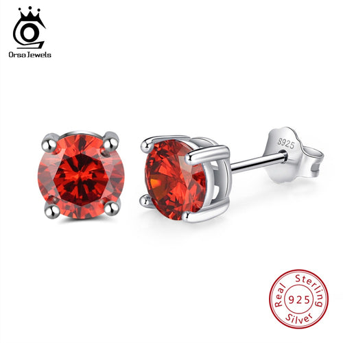 ORSA JEWELS Real 925 Sterling Silver Stud Earrings