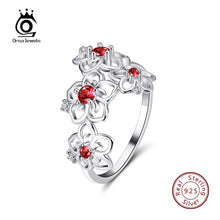 Load image into Gallery viewer, ORSA JEWELS 925 Real Sterling Silver Flower Ring