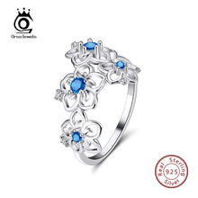 Load image into Gallery viewer, ORSA JEWELS 925 Real Sterling Silver Flower Ring