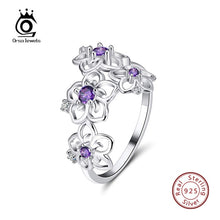 Load image into Gallery viewer, ORSA JEWELS 925 Real Sterling Silver Flower Ring