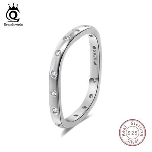 ORSA JEWELS 925 Sterling Silver Rings Glittering