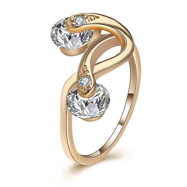ORSA JEWELS Rings  AAA Cubic Zircon Twisted Shape