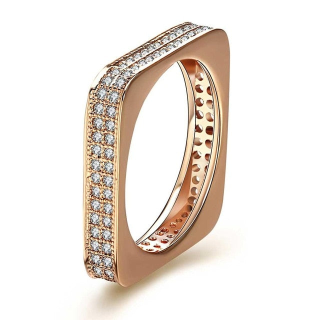 ORSA JEWELS  Ring  AAA Cubic Zircon Square Shape Design