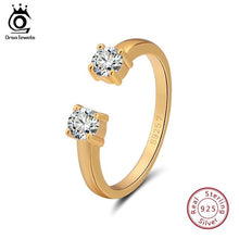 Load image into Gallery viewer, ORSA JEWELS 925 Sterling Silver Women Sterling Rings  Silver /Gold Color