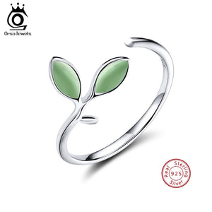 ORSA JEWELS 100%  Sterling Silver Ring Leaf Pattern
