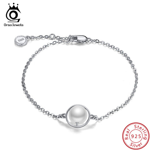 ORSA JEWELS  925 Sterling Silver Bracelets Pearl