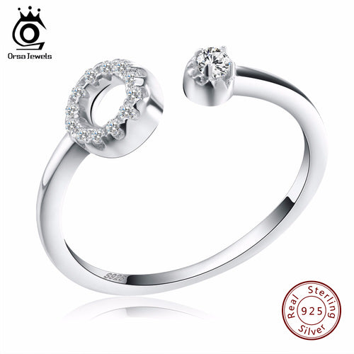 ORSA JEWELS 925 Silver Rings 13 Pieces Cubic Zirconia
