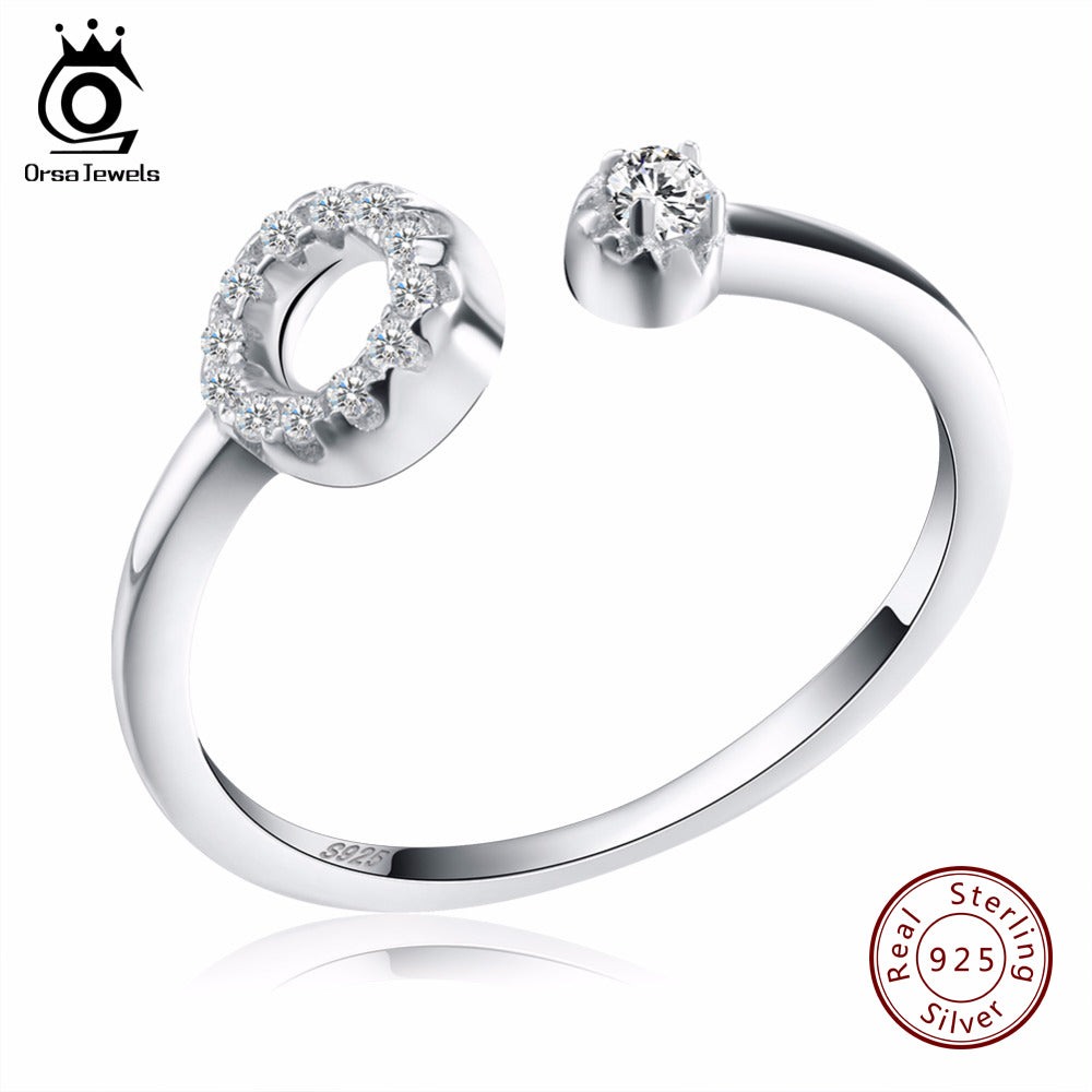 ORSA JEWELS 925 Silver Rings 13 Pieces Cubic Zirconia
