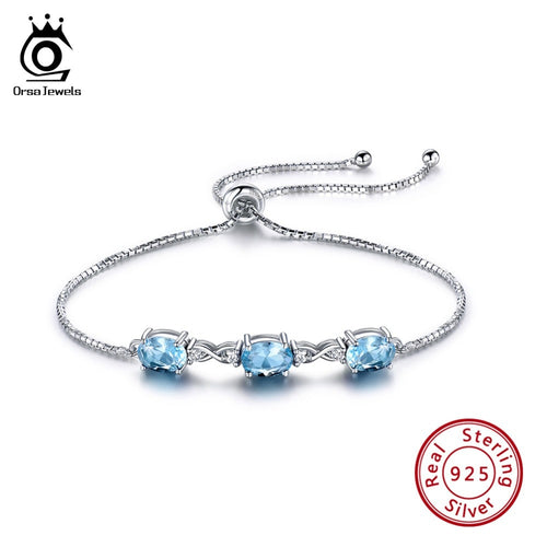 ORSA JEWELS 925 Sterling Silver  Bracelets Natural Stone
