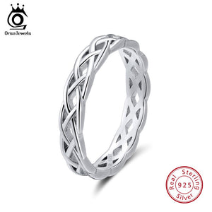 ORSA JEWELS  925 Sterling Silver Ring  Unique Twisted Shape