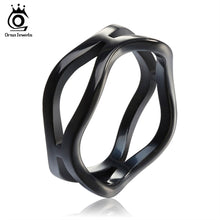 Load image into Gallery viewer, ORSA JEWELS  316L Stainless Steel Irregular Cross Ring