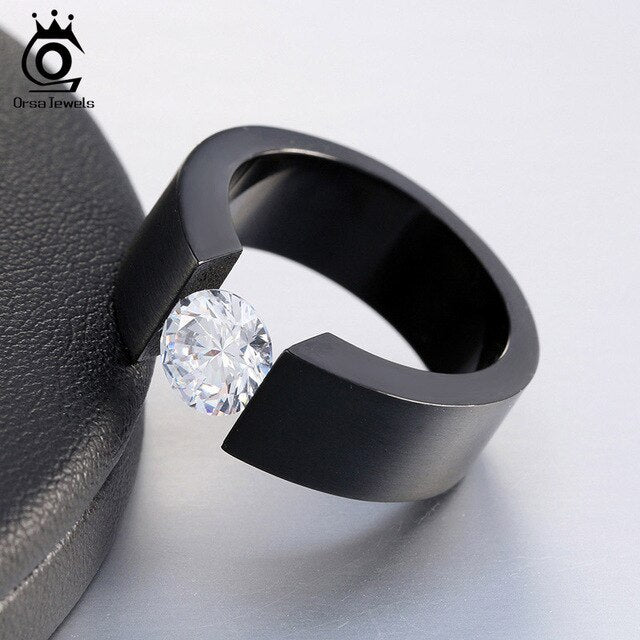 ORSA JEWELS  316 Stainless Stee  Cubic Zirconia