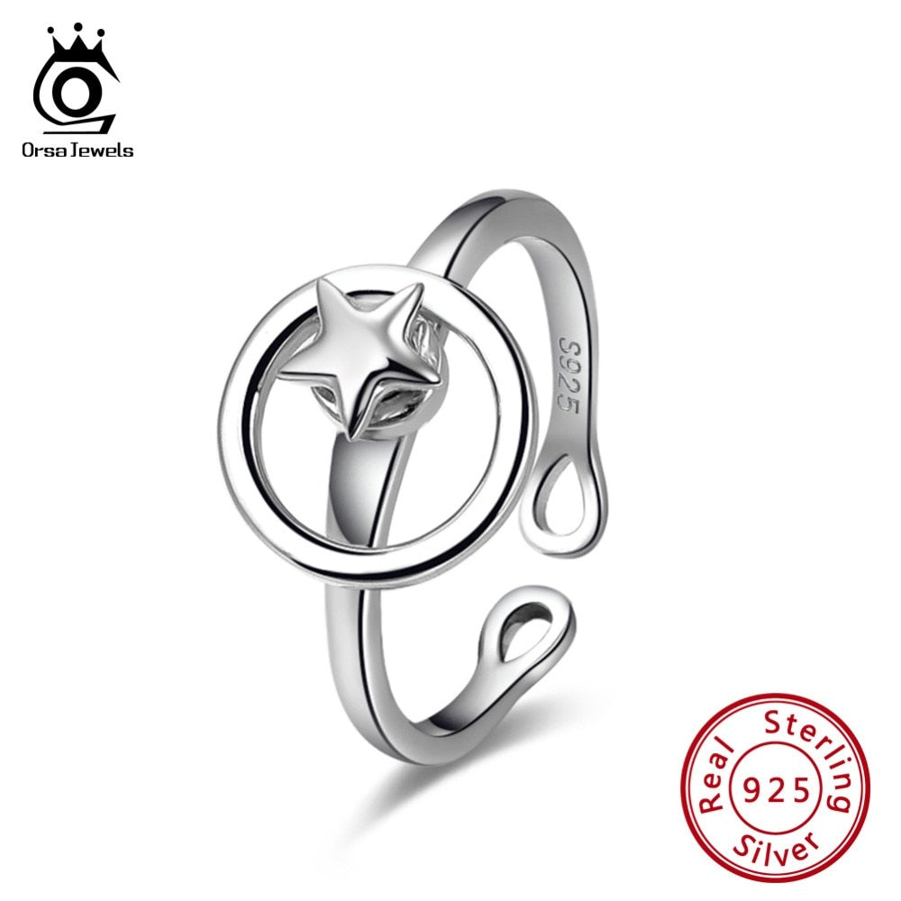 ORSA JEWELS 925 Real Sterling Silver Star Shape