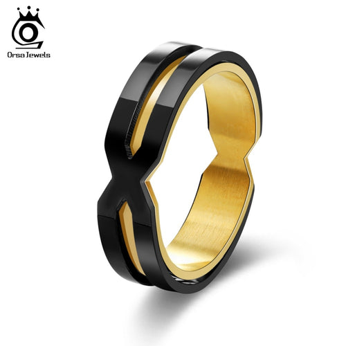 ORSA JEWELS  316L Stainless Steel Rings Punk Style Surface