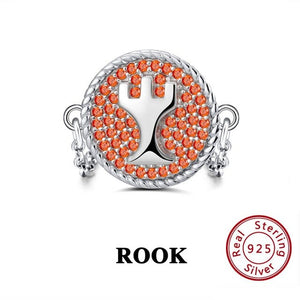 ORSA JEWELS Real 925 Sterling Silver Ring Chess Crown