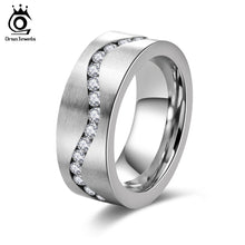 Load image into Gallery viewer, ORSA JEWELS 316L Stainless Steel Ring Cubic Zircon 7mm