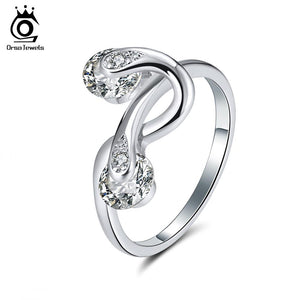 ORSA JEWELS Rings  AAA Cubic Zircon Twisted Shape