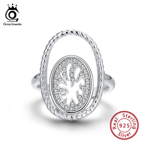 ORSA JEWELS 925 Sterling Silver Ring Oval Dreamcatcher Shape