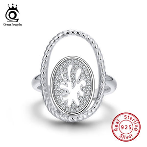 ORSA JEWELS 925 Sterling Silver Ring Oval Dreamcatcher Shape