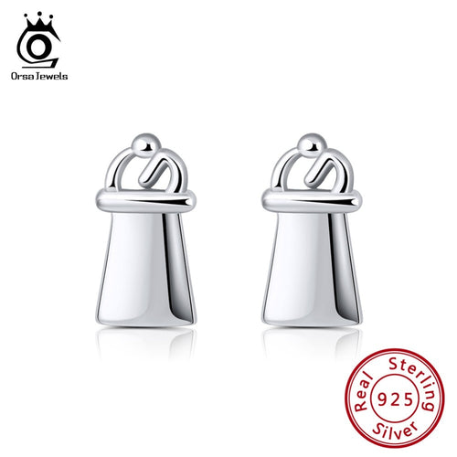 ORSA JEWELS 925 Sterling Silver Women Stud Earrings International Chess