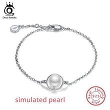 Load image into Gallery viewer, ORSA JEWELS 925 Women Sterling Silver Bracelets Natural Stone Vintage Style