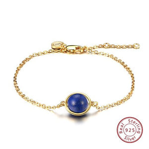 ORSA JEWELS 925 Women Sterling Silver Bracelets Natural Stone Vintage Style